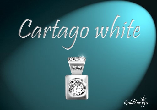 Cartago White - přívěsek stříbřený